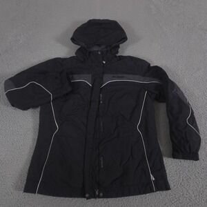 Columbia Jacket Womens Large Black Interchange 3-in-1 Fleece Liner Hooded Shell
